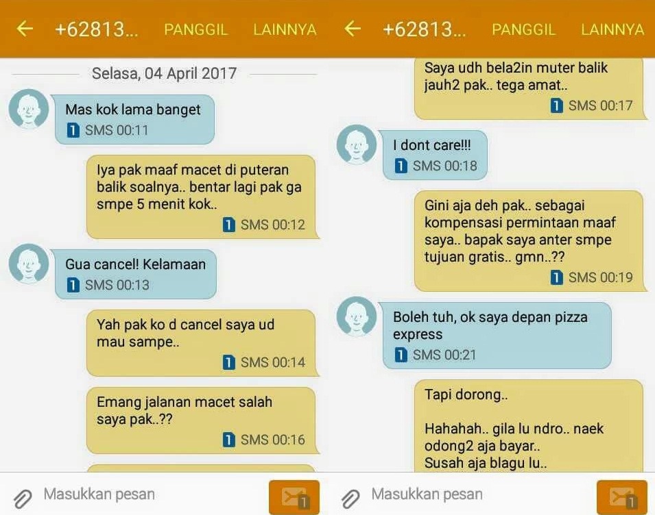 Customer Cancel Orderan Seenaknya Balasan Dari Driver Ini Mengejutkan