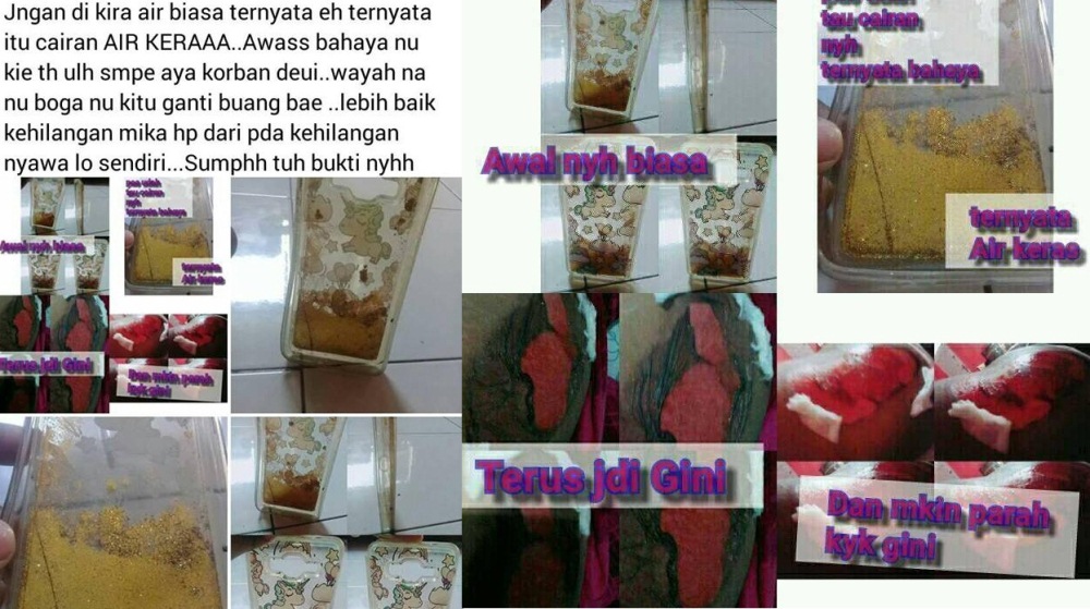 Ngeri Lapisi Handphone dengan Case Liquid Kulit Wanita Ini Ini Melepuh