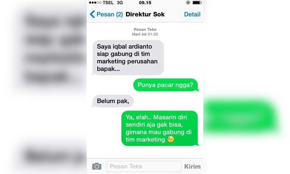 Obrolan Pencari Kerja dengan Direktur