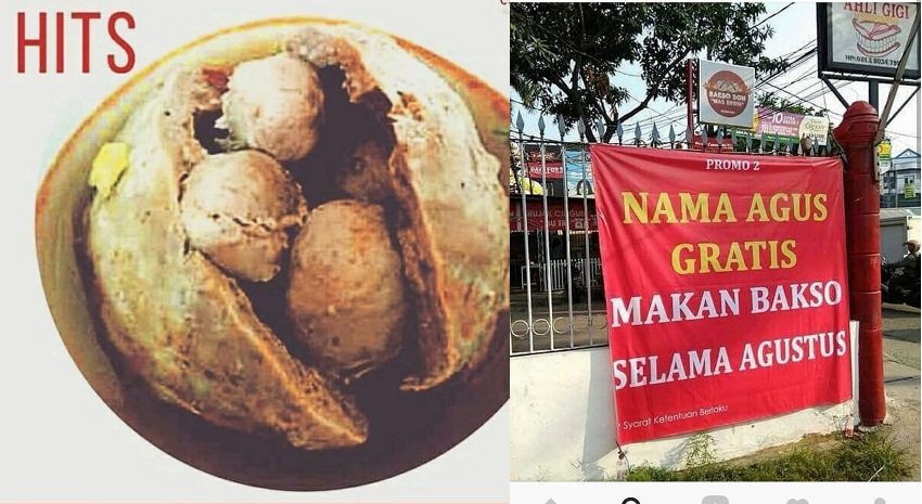 Promo Mantap Ada Bakso Gratis Selama Sebulan Buat Kamu yang Bernama Agus