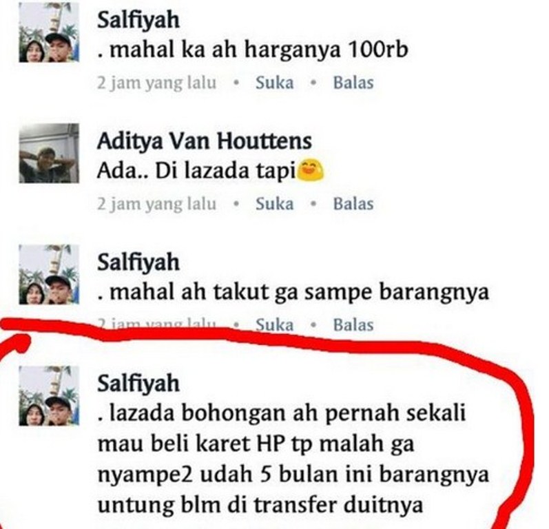 keluhan pembeli kocak