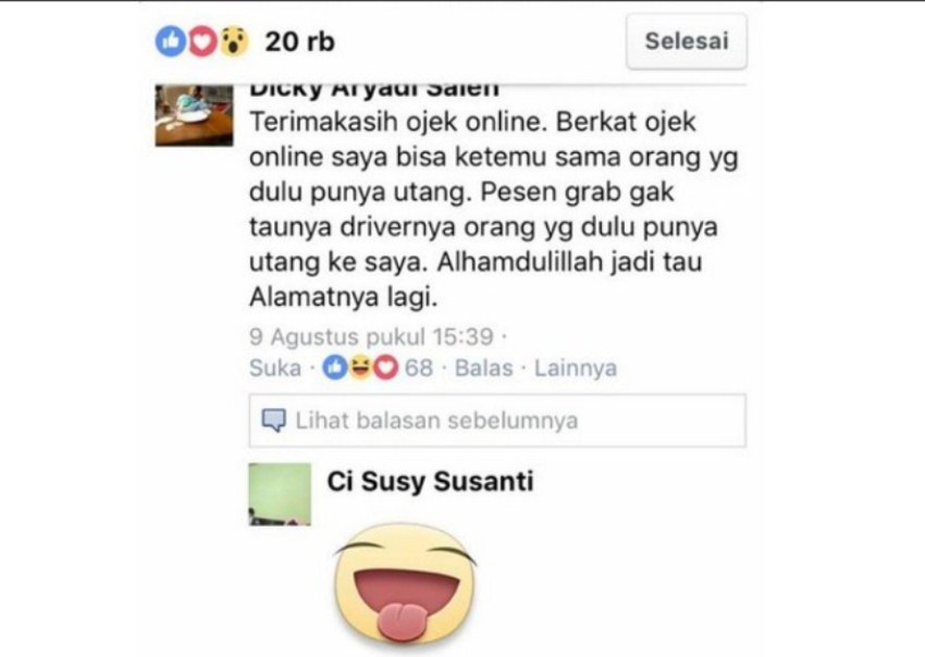 Berkat Ojek Online Akhirnya Orang Ini Bisa Ketemu sama Orang yang Dulu Punya Hutang Padanya