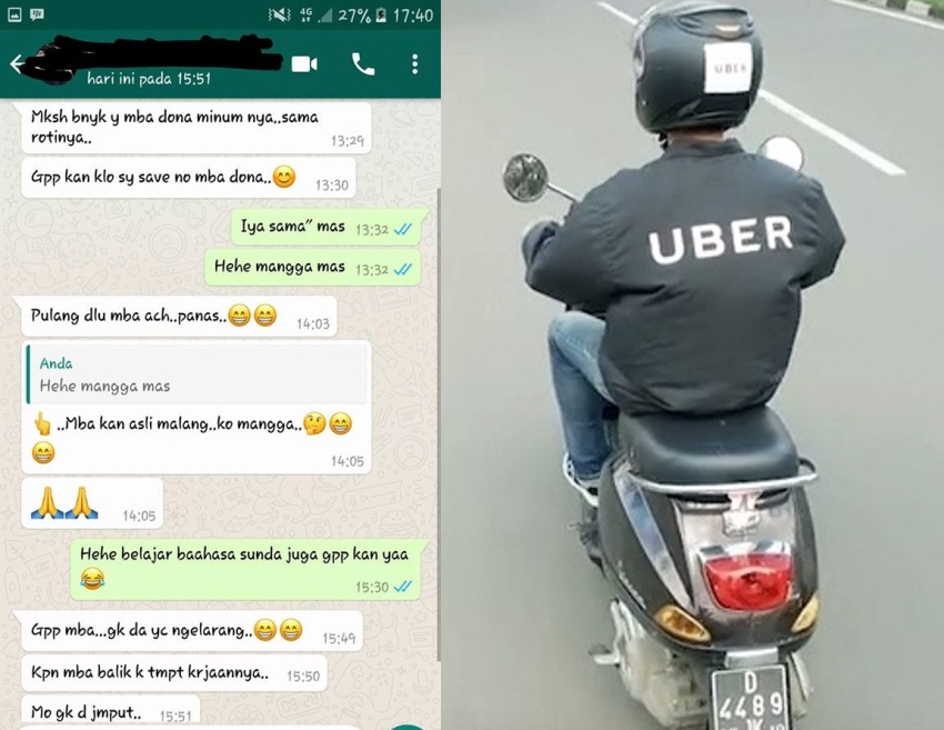 Gara Gara Dikasih Roti dan Kopi sama Customernya Driver Ojek Online Ini Jadi Baper