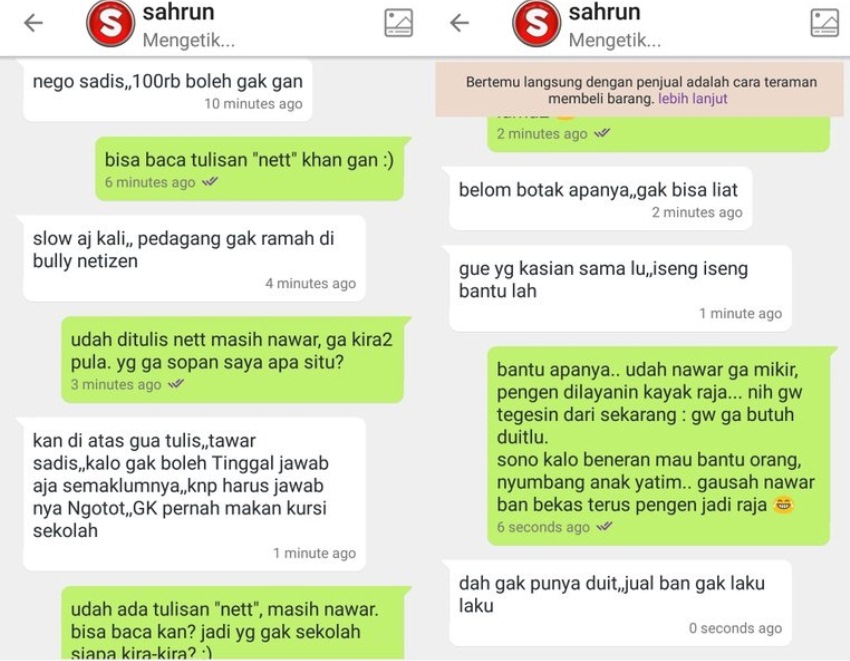 Gara Gara Gak Tahu Arti Kata Nett Percakapan Penjual Dan Pembeli Online Shop Ini Berakhir Kisruh Rancah Post