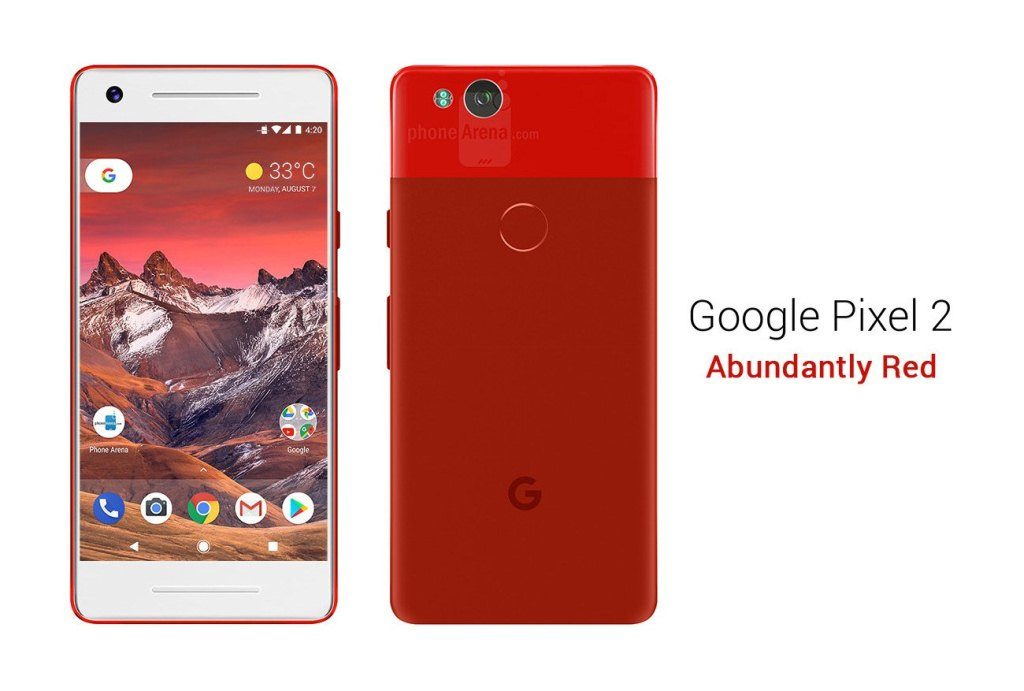 Google Pixel 2 Abundantly Red