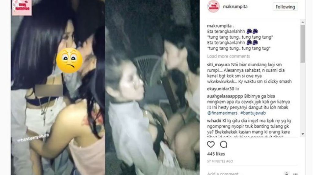 Lagi Hesty Klepek Klepek Kepergok Berciuman dengan Sesama Jenis