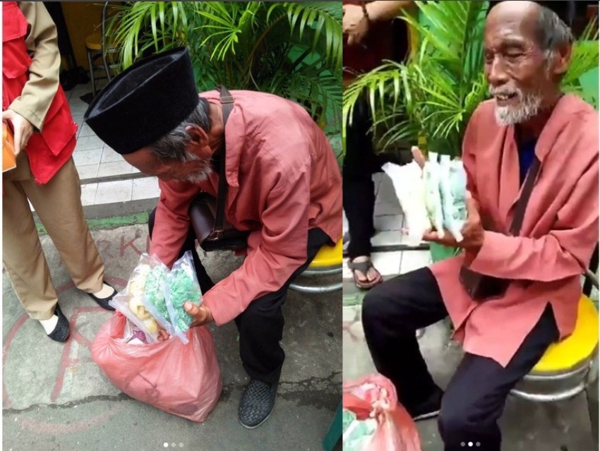 Tetap Semangat Kerja Meski Pendengarannya Agak Kurang Kisah Kakek Penjual Asinan Pala Ini Bikin Miris