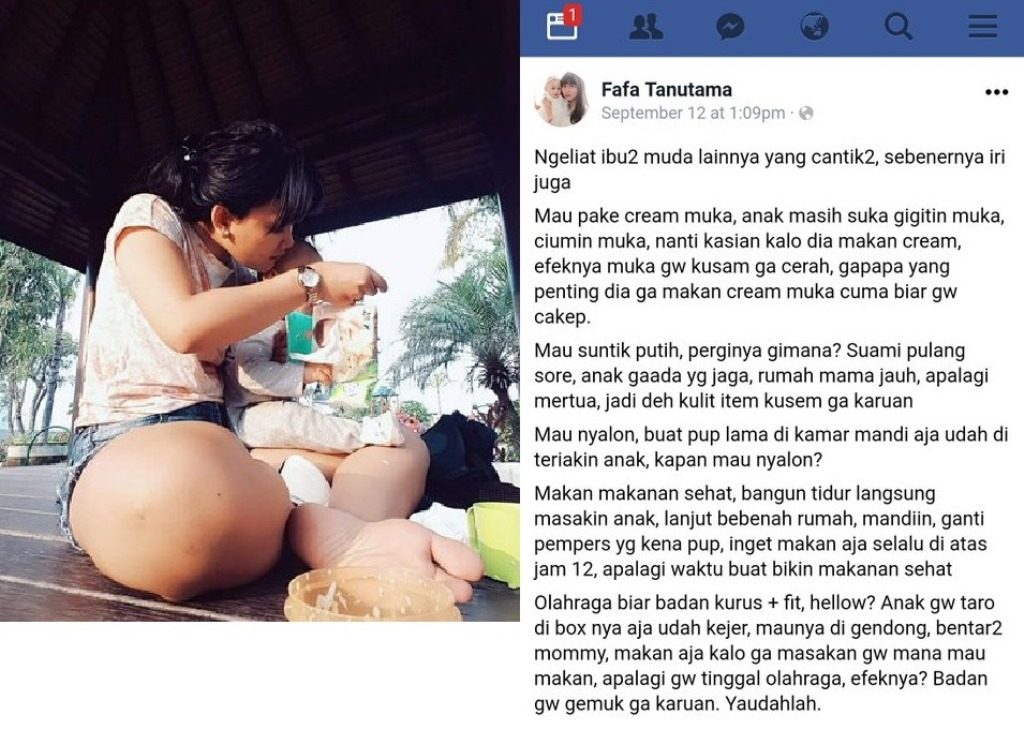 Curhatan Ibu Muda Pasrah dengan Keadaan ini Jadi Viral Gue Gendut Item Kusem Kalau Suami Tergoda Wanita Lain Gue Bisa Apa