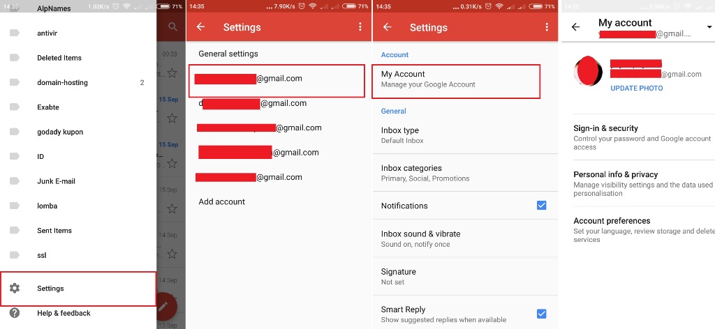Gmail di Android Dapat Update, Pengguna Bisa Ganti Password dan Profile dari Aplikasi
