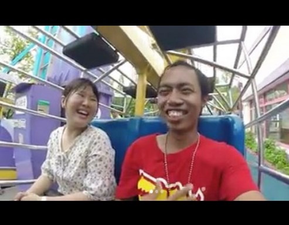 Gokil Buat Vlog Lucu Naik Kora Kora dengan Cewek Korea Pria Indonesia ini Bikin Netizen Ngakak Karena Bahasa Korea Medoknya