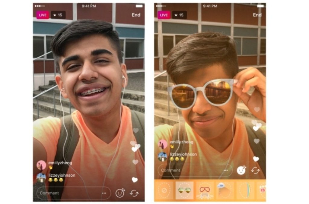 Instagram Live Streaming Face Filter