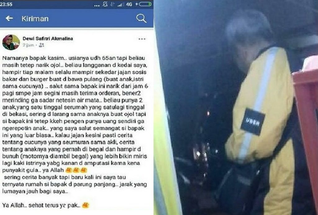 Kisah Driver Ojol 65 Tahun ini Menyayat Hati Dari Anaknya yang Hampir di Bunuh Sampai Kaki Istrinya yang Harus Di Amputasi