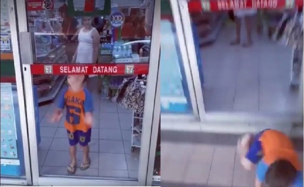 Lucu tapi Kasihan Video Anak Kecil Tertipu Pintu Minimarket ini Bikin Netizen Ngakak
