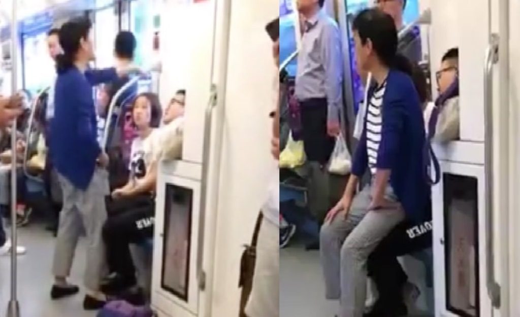 Seorang Wanita Nekat Duduk di Pangkuan Pria Muda Setelah Dirinya Menolak untuk Memberikan Tempat Duduk di Kereta