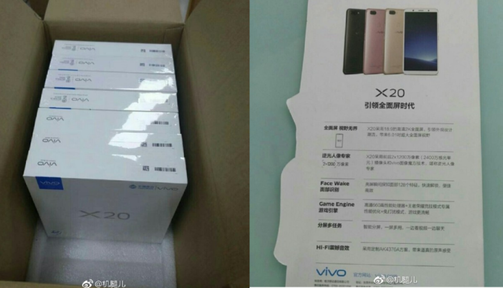 Spesifikasi Vivo X20 Terungkap Lewat Bocoran Foto Retail Box