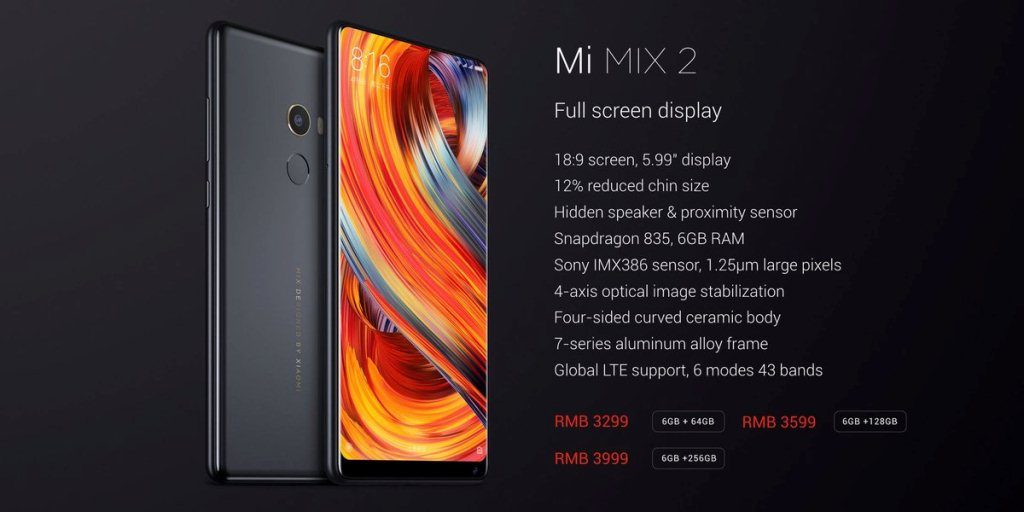 Spesifikasi Xiaomi Mi MIX 2