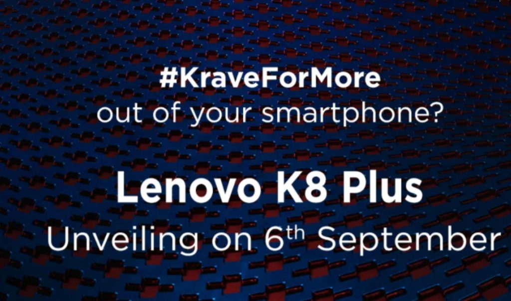 Teaser Lenovo K8 Plus