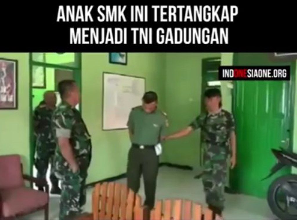 Anak SMK Tercyduk Menyamar Jadi TNI Gadungan Reaksi Para TNI ini Justru Diluar Dugaan