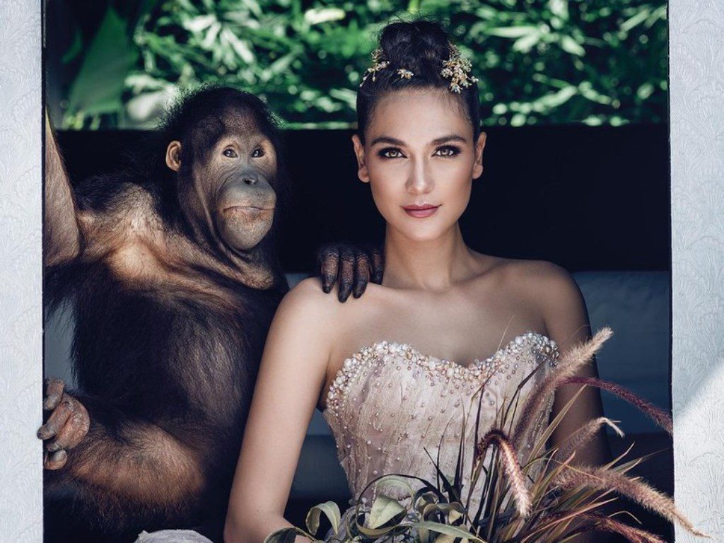 Berpose dengan Orangutan Untuk Sampul Majalah Luna Maya Dikecam Netizen