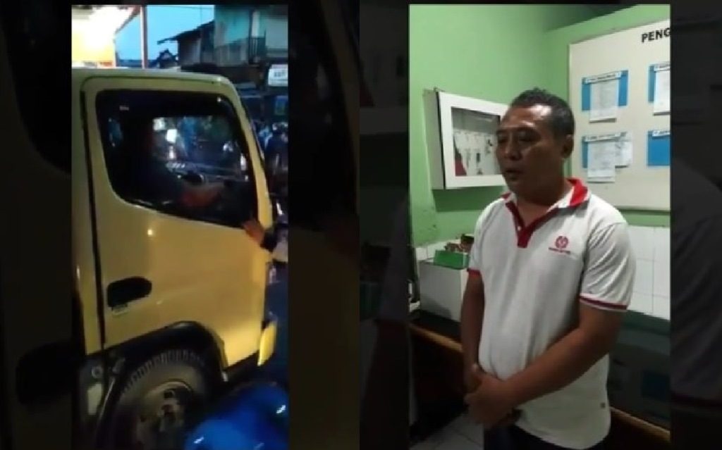 Bikin Geram Ditegur Karena Senggol Motor TNI Sopir Truk ini Marah Marah Udah Salah Malah Ngotot