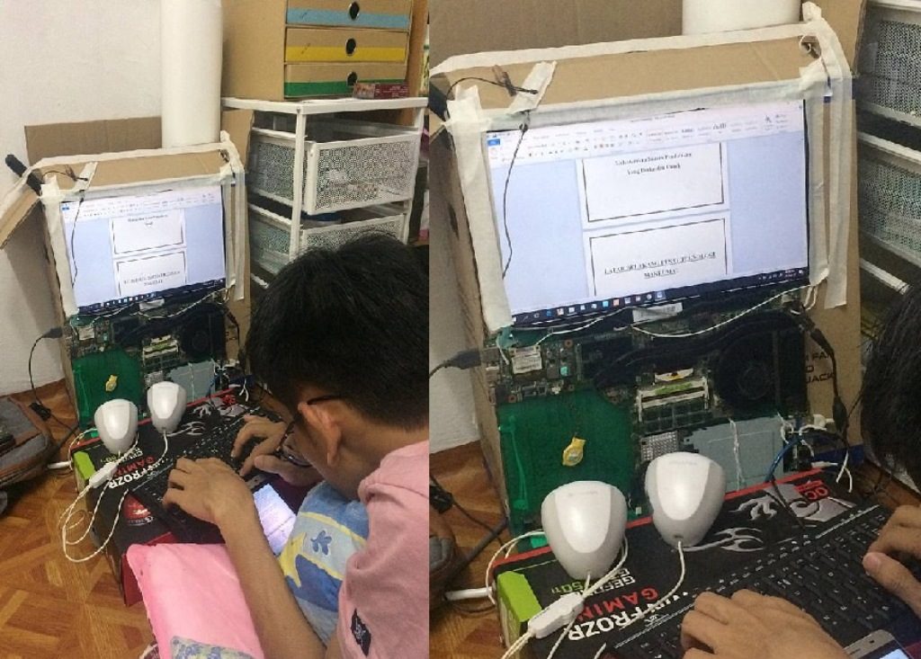 Bikin Hati Terenyuh Pria ini Kerjakan Tugas Pakai Laptop Bobrok