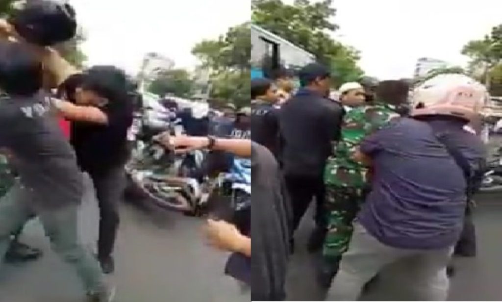 Ditegur Gara Gara Buang Sampah Sembarangan Pria Ini Labrak Anggota TNI