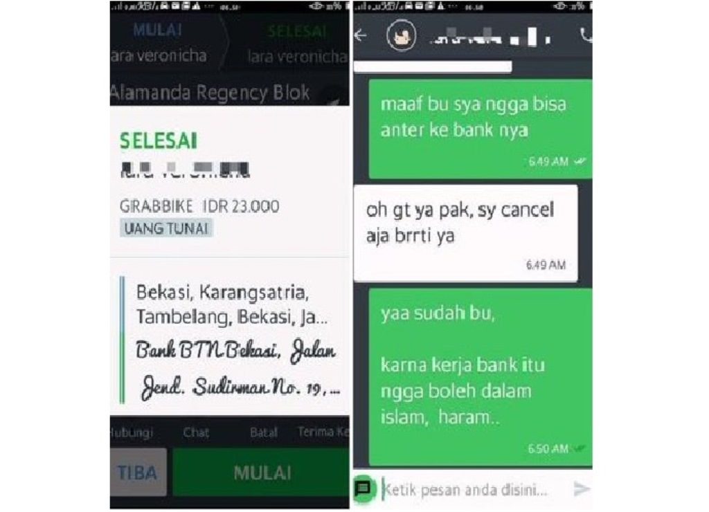 Driver Ojek Online Ini Tolak Penumpang Gara Gara Kerja di Bank Alasannya Bikin Tercengang