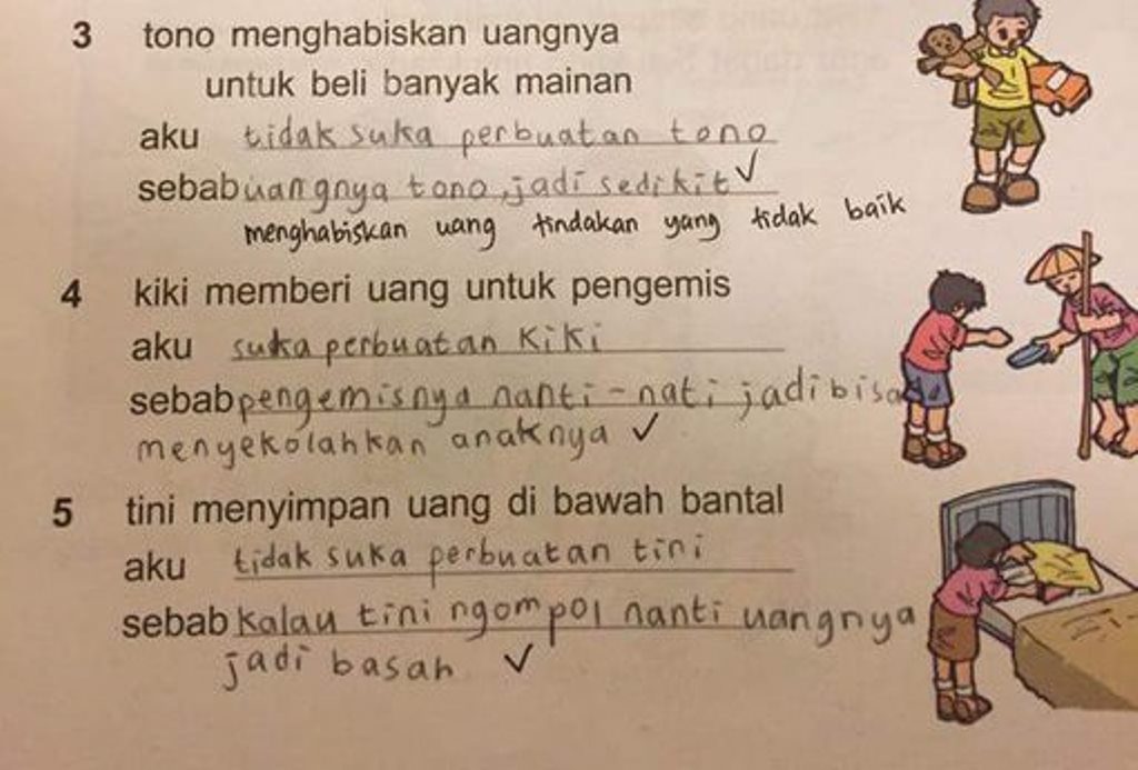 Jawaban Polos Kids Jaman Now Tentang Perbuatan Tercela dan Terpuji ini Bikin Netizen Ngakak