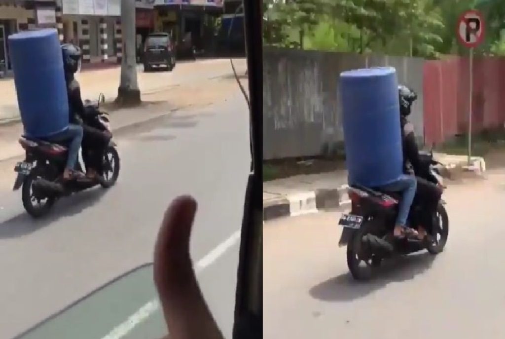 Kreatifitas Tanpa Batas Video Pria Pakai Helm Multifungsi Anti Masuk Angin Ini Bikin Ngakak Dunia Pun Jadi Gelap Seketika