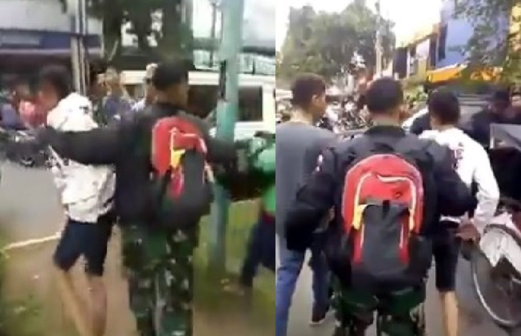 Viral Aksi Heroik Anggota TNI Bekuk Begal dan Amankan dari Amukan Massa ini Tuai Pujian