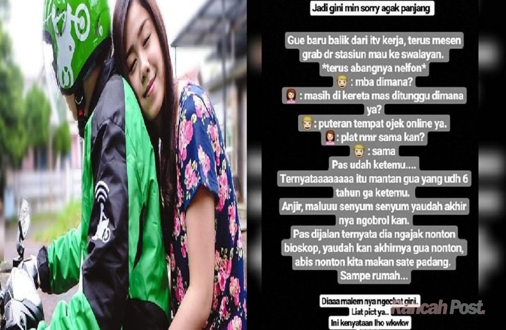 Dapat Driver Ojol Mantan Sendiri Wanita Ini Diajak Jalan dan Makan Netizen Kepo Balikan Nggak Ya