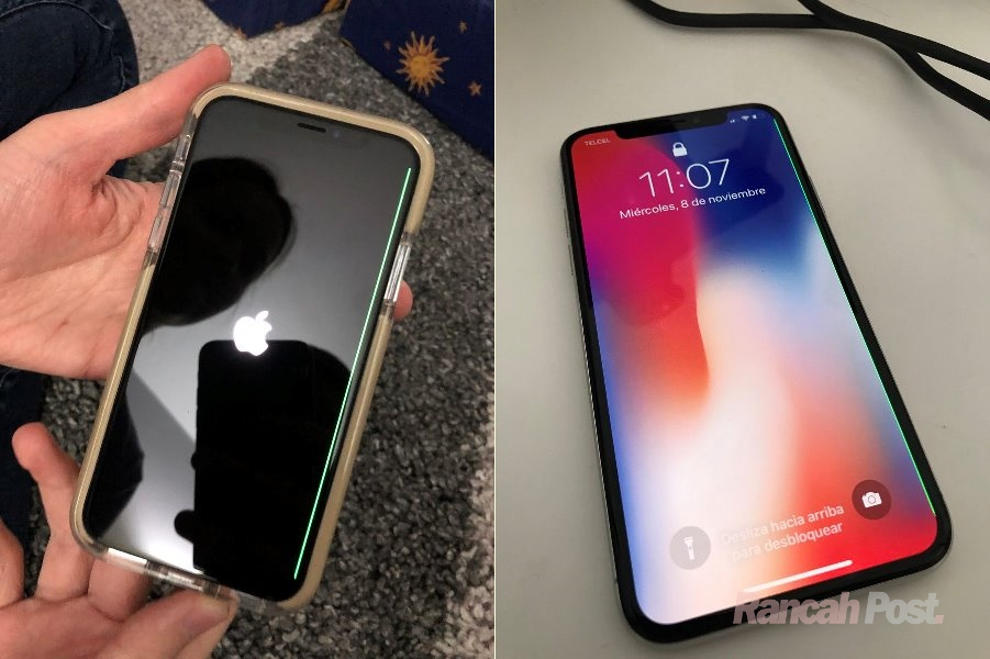 Garis Hijau di Apple iPhone X