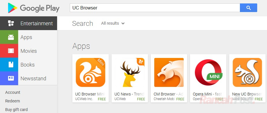 Google Hapus UC Browser dari Play Store