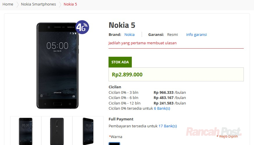 Resmi Dijual di Indonesia, Harga Nokia 5 Dibanderol Rp2.8 Jutaan