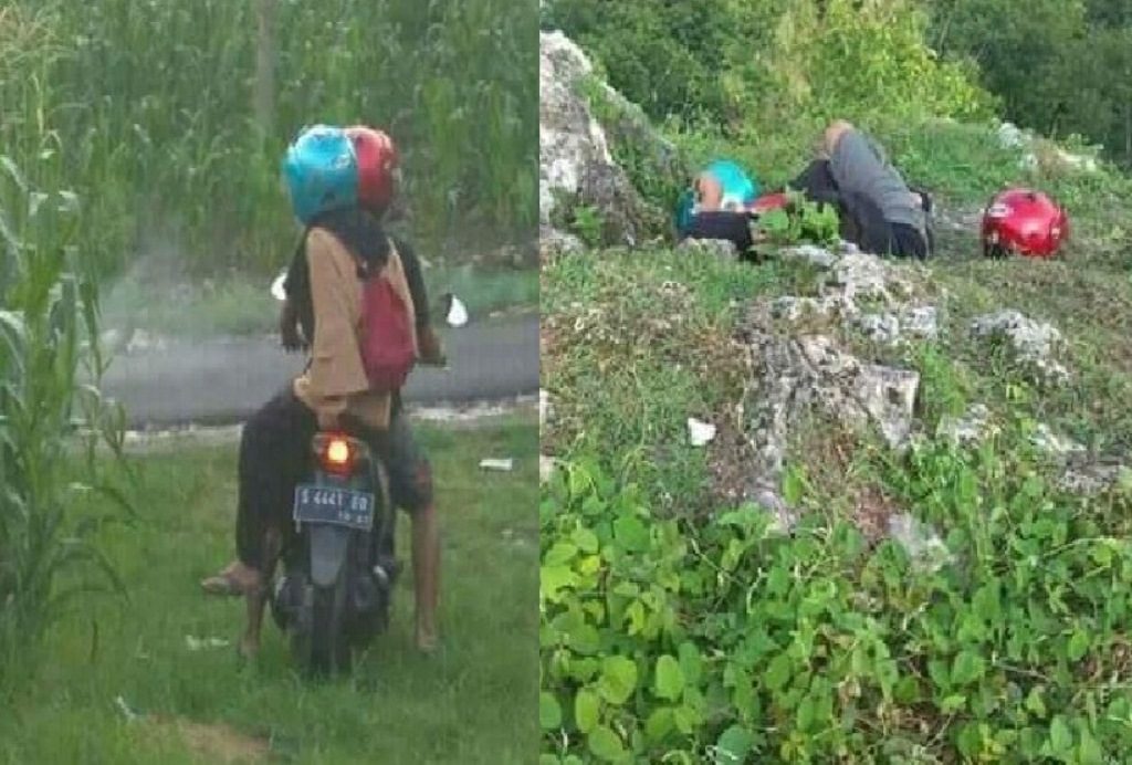Disangka Korban Kecelakaan Yang Dilakukan Dua Manusia Tergeletak di Semak Bukit Ini Bikin Netizen Kesel