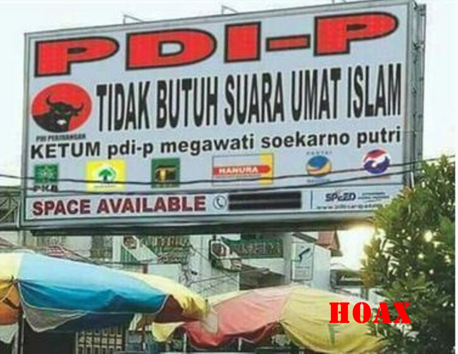 Foto Hoax Baliho PDIP