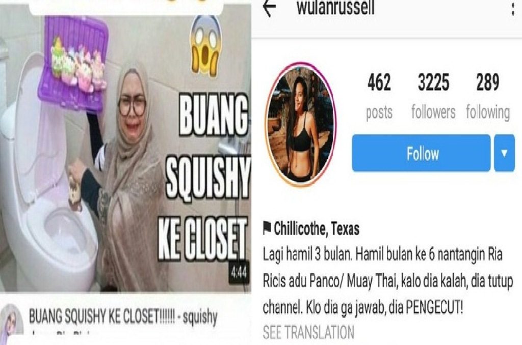 Gara Gara Buang Squishy ke Dalam Closet Youtuber Ria Ricis Ditantang Ibu Hamil Adu Panco di Atas Ring