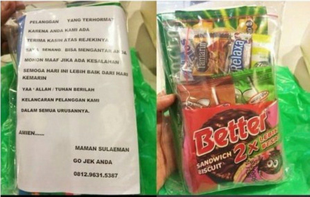 Kebaikan Driver Ojol Ini Buat Netizen Terharu Bagikan Bingkisan Hingga Sediakan Power Bank Gratis