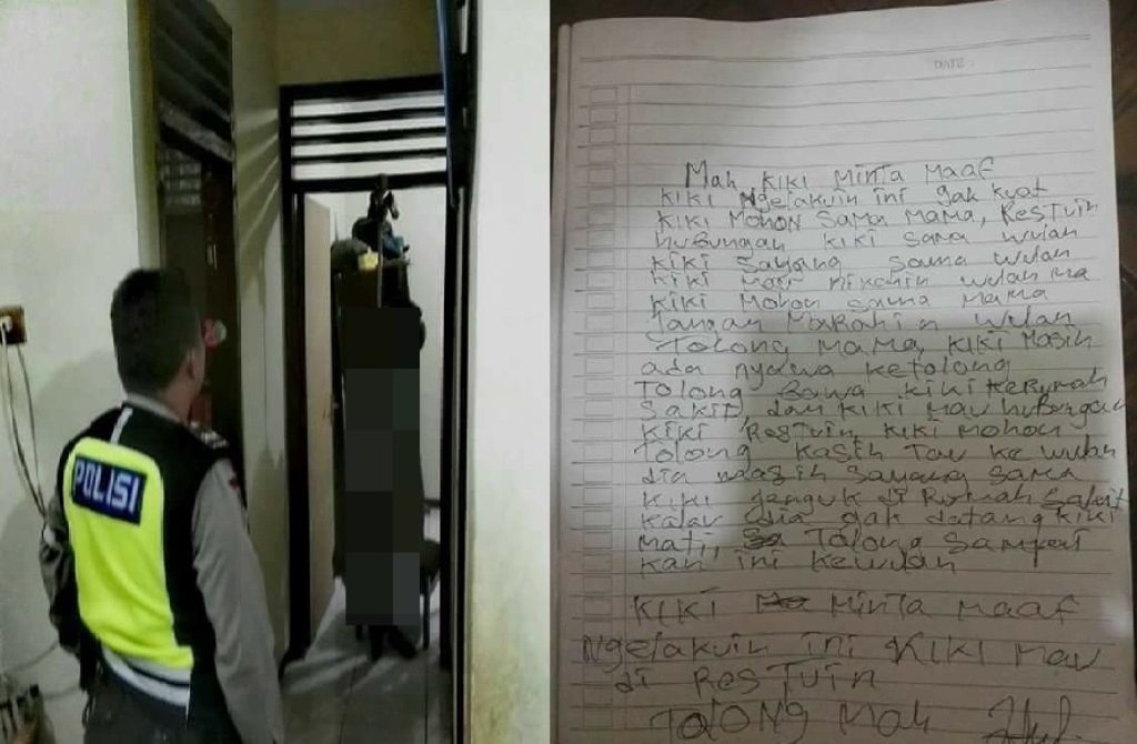 Remaja ini Nekat Gantung Diri Gara Gara Minta Restu Sempat Nulis Surat Minta Dijenguk Pacar Kalau Masih Hidup