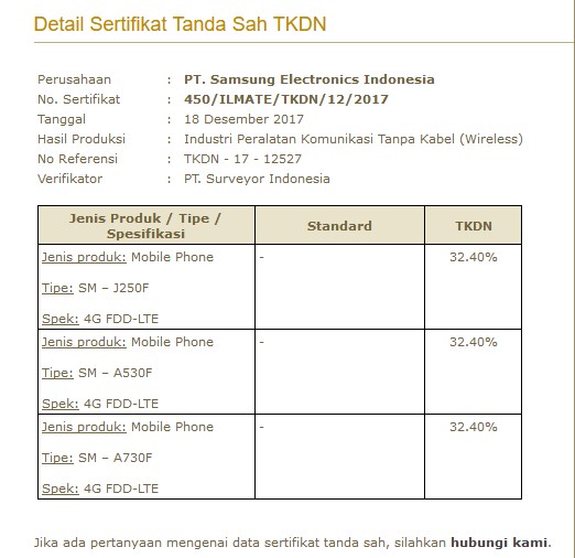 Samsung Galaxy A8 (2018), A8+ (2018) dan J2 Pro (2018) Penuhi TKDN di Indonesia