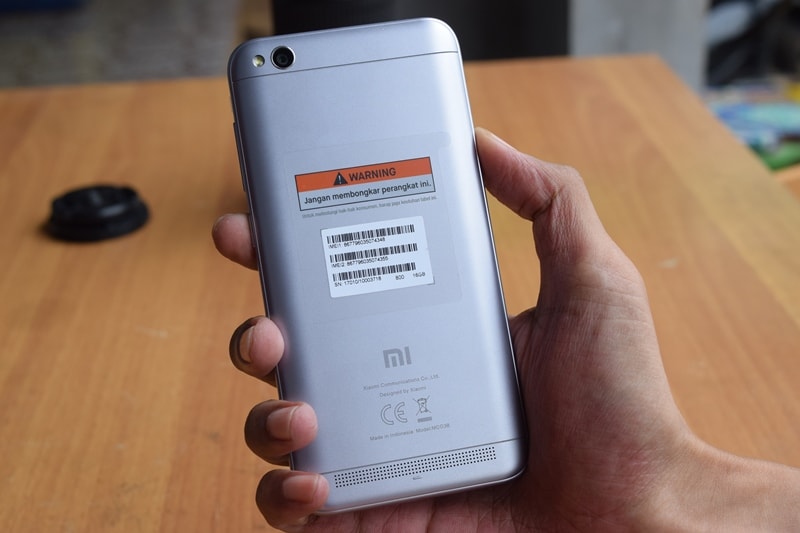 Foto Bagian Belakang Xiaomi Redmi 5a