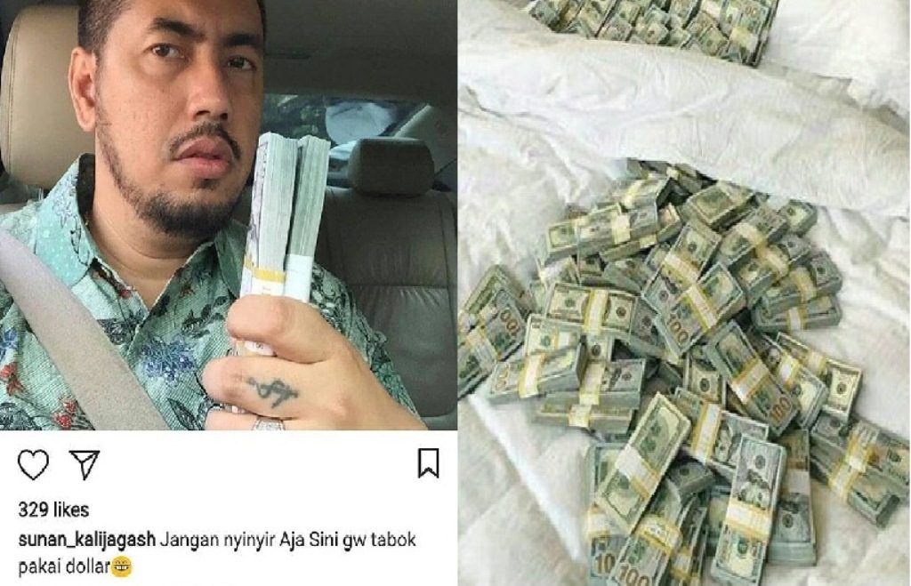 Pamer Dolar Setumpuk Ternyata Sunan Kalijaga Nyomot Foto Orang Lain