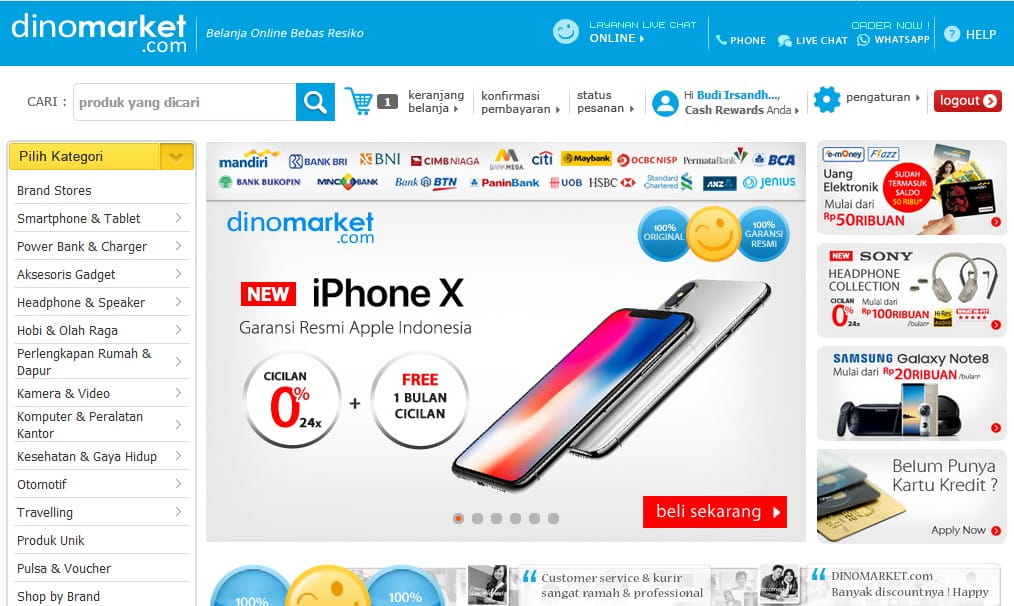 Pengalaman Belanja di Dinomarket