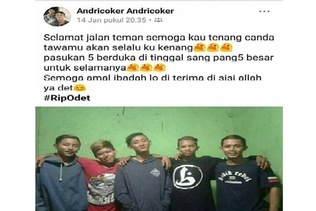 Teman Tewas Ketika Beraksi Akun yang Diduga Kelompok Begal Burona Polisi Ini Malah Unggah Foto Di FB Ucapkan Bela Sungkawa