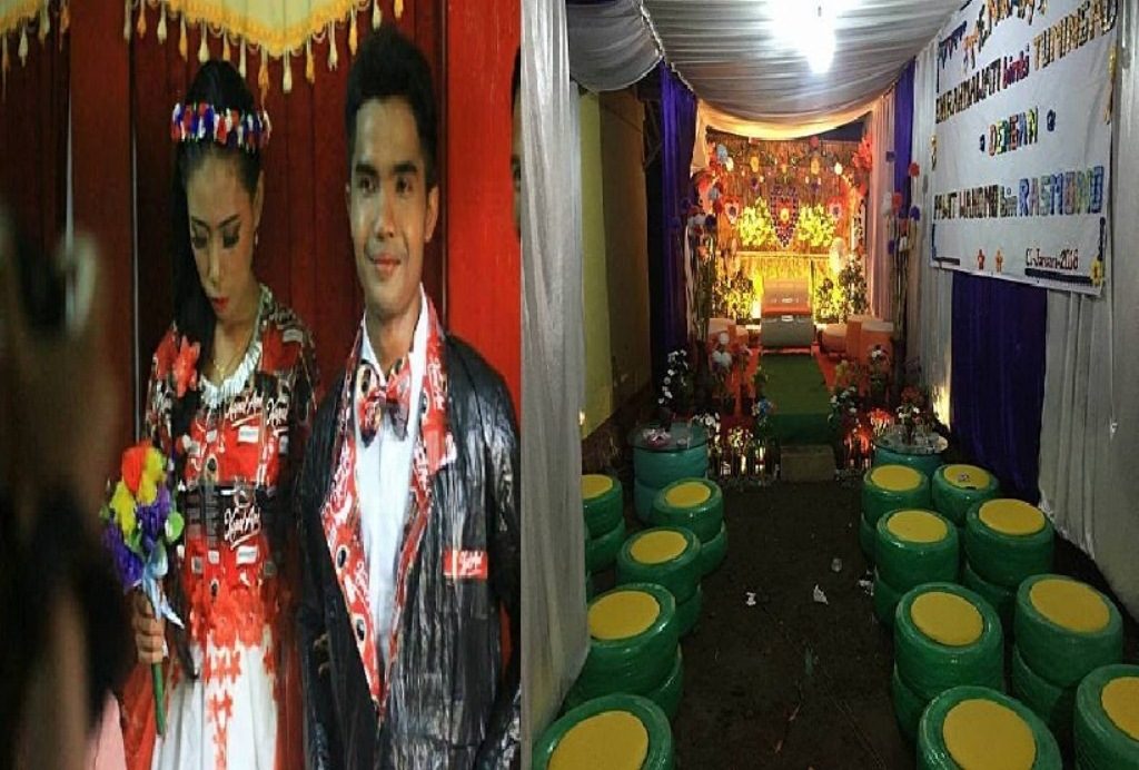 Unik dan Banjir Pujian Pernikahan Pasangan Ini Gunakan Konsep Daur Ulang Baju Pengantinnya Pun dari Bungkus Kopi