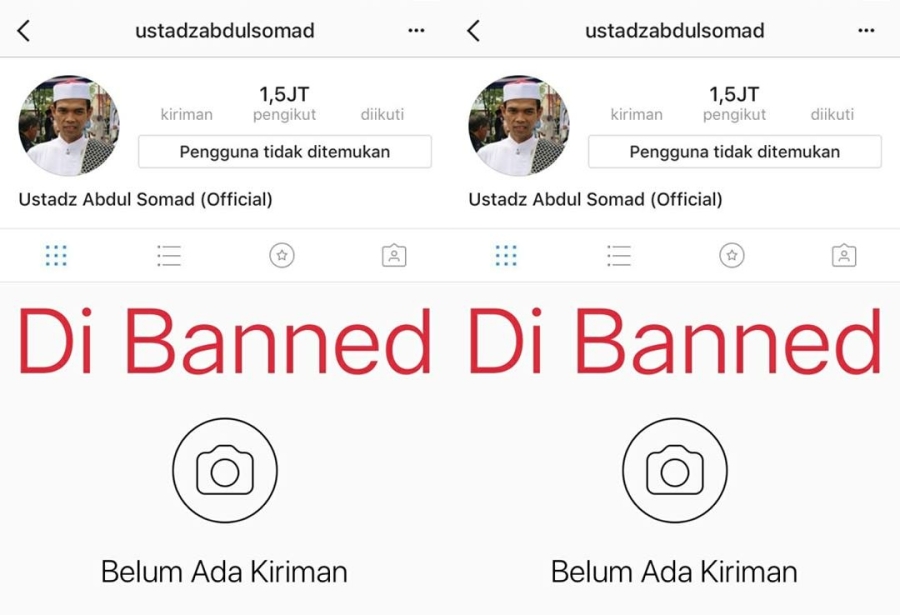Akun Instagram Ustadz Abdul Somad Tidak Bisa Diakses Diblokir