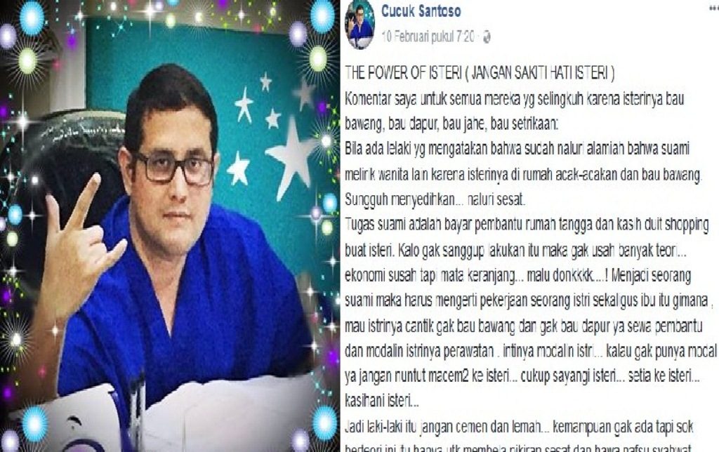 Dokter Ini Sebut Suami Lirik Cewek Gara Gara Bau Dapur Punya Naluri Sesat Kritikannya Viral