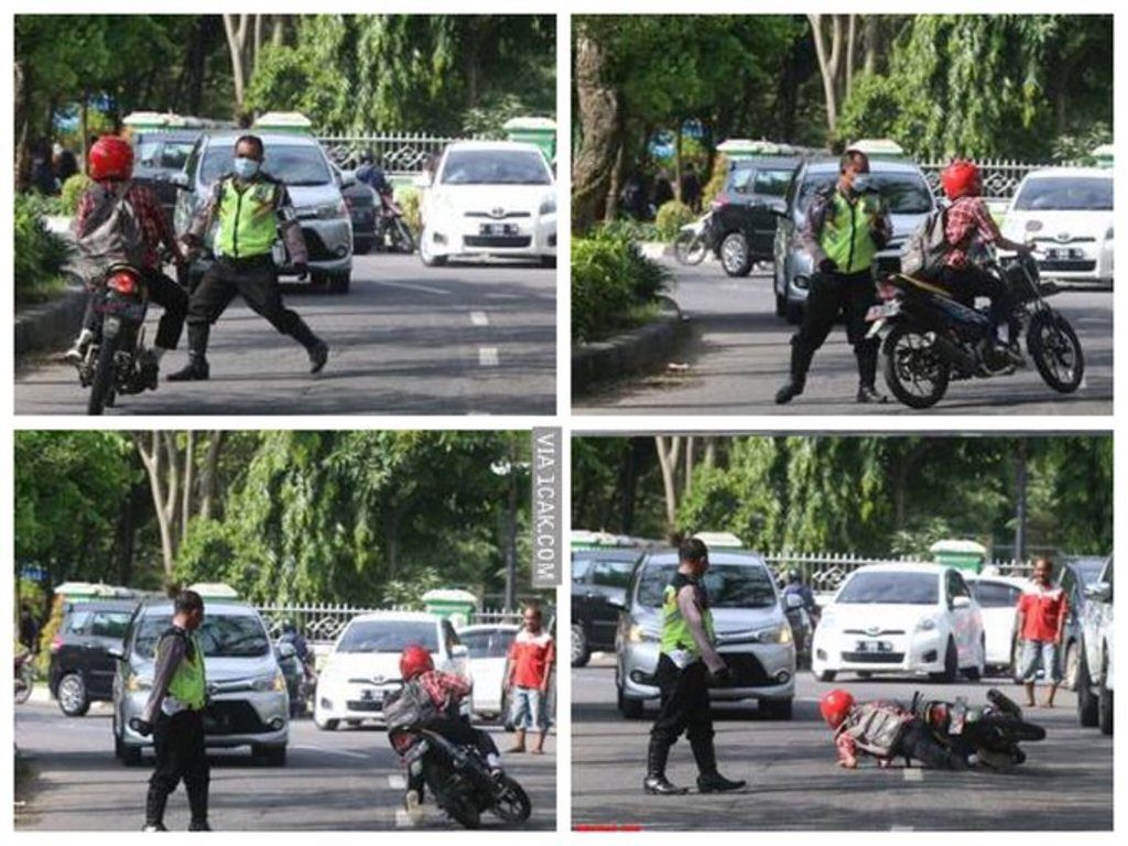 Maksud Hati Ingin Hindari Polisi Pria Ini Justru Langsung Dapat Karma Ditempat Patut Diketawain Nih