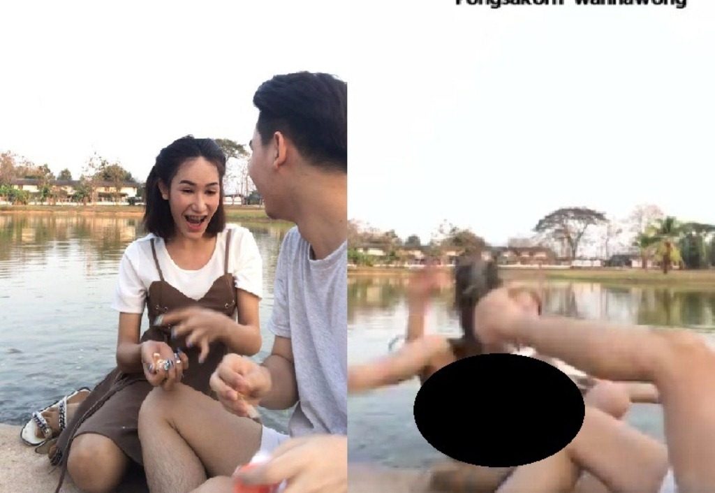 Pasangan Rayakan Valentine dengan Kencan di Pinggir Kolam Setelah Beri Cincin Sang Pria Langsung Tendang Kekasihnya Ternyata Ini yang Terjadi