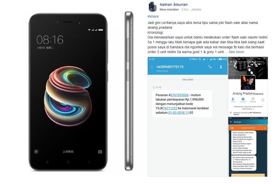 Penipuan Jasa Joki Xiaomi Redmi 5A